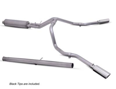 Gibson Performance Exhaust - Gibson Performance 65714B Black Elite Cat-Back Dual Extreme Exhaust System