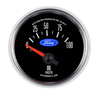 AutoMeter - AutoMeter 880821 Electric Oil Pressure Gauge 0-100PSI 2-1/16" for Ford