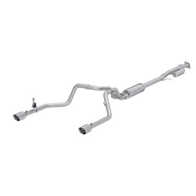 MBRP Exhaust - MBRP Exhaust S5021304 T304 3" Cat-Back 2.5" Dual Exit 19-26 Silver//Sierra 1500
