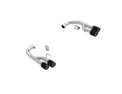 MBRP Exhaust - MBRP Exhaust S72813CF T304 CF 2.5" Axle-Back Dual Exit w/o Muffler 24-26 Mustang