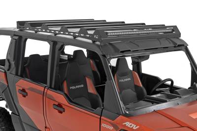 Rough Country Suspension Systems - Rough Country 93172 Fabricated Roof Rack w/LEDS for Polaris Xpedition ADV 5