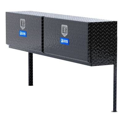 UWS - UWS EC40052 Gloss Black Aluminum 72" Double-Door Topside Truck Tool Box