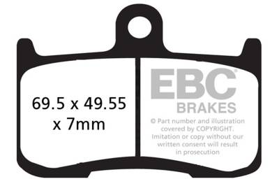 EBC Motorcycle Brakes - EBC Motorcycle Brakes FA347HH Double-H Sintered Pads