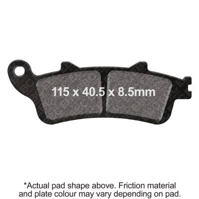 EBC Motorcycle Brakes - EBC Motorcycle Brakes FA261HH Double-H Sintered Pads