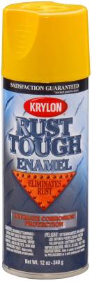 Krylon - Krylon RTA9211 Krylon Rust Tough Rust Preventive Enamels 12oz Sun Yellow