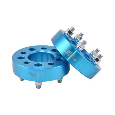 TrailFX - TrailFx W545001PB 5x114.3 Bolt Pattern 1.5" Thick 74mm Hub Blue Alum Pair