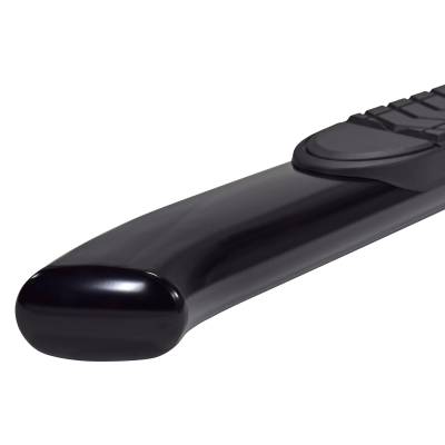 TrailFX - TrailFX A7072B 5" Oval Bent Nerf Bars Black Steel w/Step Pads