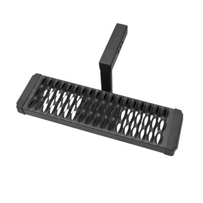TrailFX - TrailFX AHS002B Hitch Step Black Aluminum 2" Receiver 6" Drop Non-Extendable