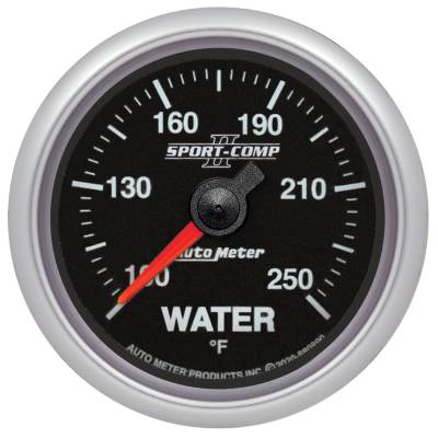 AutoMeter - AutoMeter 880890 Sport-Comp II Electric Water Temperature Gauge 2-1/16" 100-250F