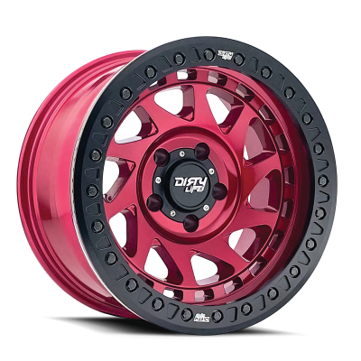 DIRTY LIFE - Dirty Life 9313 Enigma Race 17x9 5x5.0 -12mm Crimson Candy Red 9313-7973R12