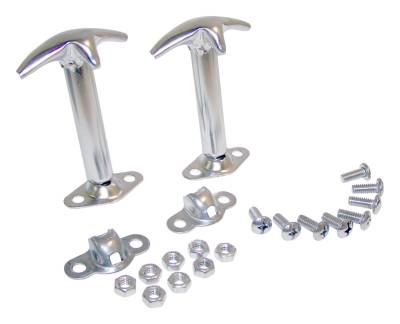 RT Offroad - RT Offroad RT34011 Stainless Steel Hood Catch Kit for 87-95 Jeep Wrangler YJ