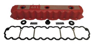 RT Offroad - RT Offroad RT35002 Red Aluminum Valve Cover for Jeep Models 4.0L Engine