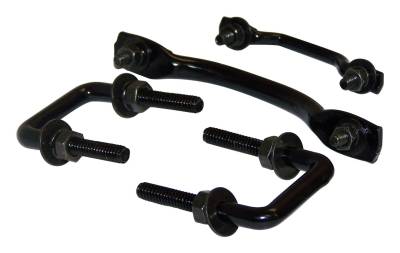 RT Offroad - RT Offroad RT26022 Black Windshield Tie Down Kit for 55-95 CJ5/CJ6/CJ7/CJ8/YJ