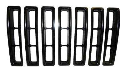 RT Offroad - RT Offroad RT26043 7Pc Black Grille Insert for 97-06 Jeep Wrangler TJ