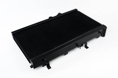 CSF Cooling - Racing & High Performance Division - CSF Cooling 3076B Black Aluminum Radiator w/Filler Neck for 02-07 Subaru WRX/STI