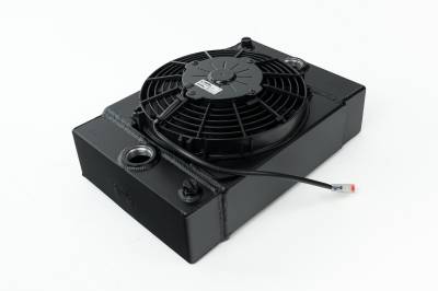 CSF Cooling - Racing & High Performance Division - CSF 7065B The KING Cooler Ultimate Drag Race Radiator w/SPAL Fan & Mounts Black