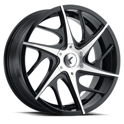 Kraze Wheels - Kraze Wheels KR185-2818B38 KR185 Double Down 20x8.5 5x115/120 38mm Gloss Black