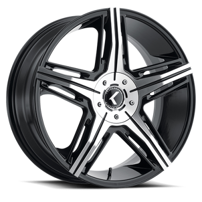 Kraze Wheels - Kraze Wheels KR190 Lusso 20x8.5 5x112 38mm Gloss Black/Machined KR190-2845BM38