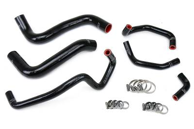HPS Performance - HPS 57-1467-BLK Black Radiator/Heater Coolant Hose Kit for 03-09 Lexus GX470