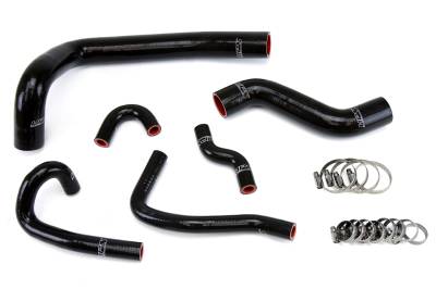 HPS Performance - HPS 57-1491-BLK Black Radiator/Heater Coolant Hose Kit for 93-95 Mazda RX7