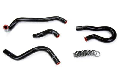 HPS Performance - HPS 57-1775-BLK Black Heater Coolant Hose Kit for 93-97 Honda Del Sol