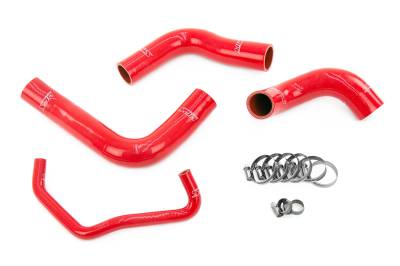 HPS Performance - HPS 57-1842-RED Red Radiator Coolant Hose Kit for 18-22 Lexus RC300