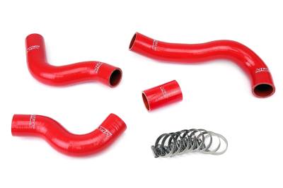 HPS Performance - HPS 57-1847-Red Red Radiator Coolant Hose Kit for 84-89 Nissan 300ZX 3.0L V6