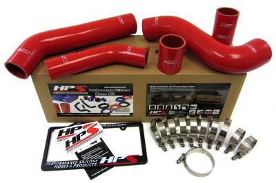 HPS Performance - HPS 57-1228 Red Red Intercooler Hose Kit for Mitsubishi Lancer EVO X 10 USDM