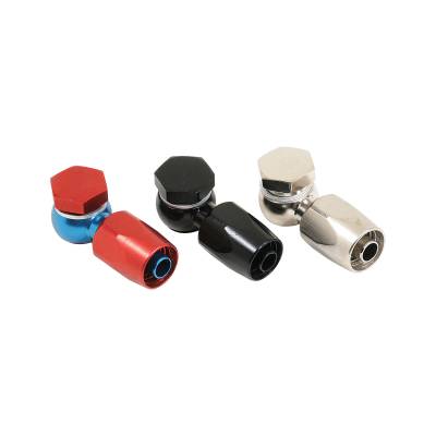 SpeedFx - SpeedFX 574423BK Banjo Fitting for Holley Carb -6AN x 9/16-24 Black Alum EACH