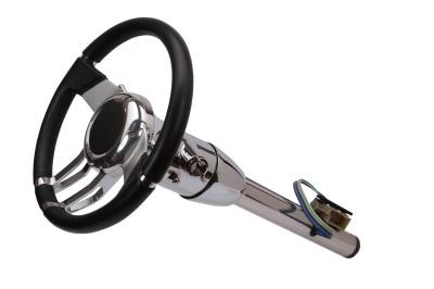 Flaming River - Flaming River FR20150 Black Waterfall Steering Wheel