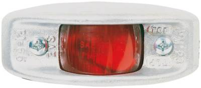Peterson - Peterson 123R Aluminum 5"x2.125" Red Lens Side Marker Clearance Light