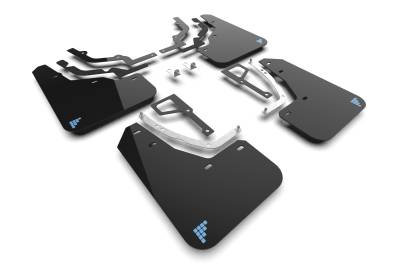 Rally Armor - Rally Armor MF117-BAT-BLK-PBL Black Mud Flap w/White Logo