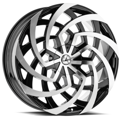 Azara - Azara Wheel AZA-521 24x9 BLANK 18mm Black/Machined AZA-5212490BLANK+18BM