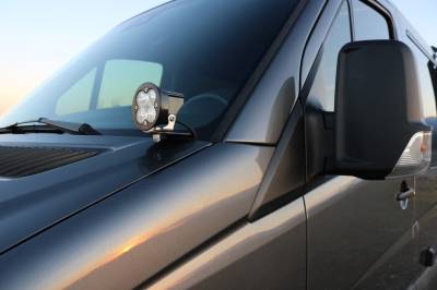 Van Compass - Van Compass 4041 Hoodline Driving Light A-Pillar Bracket for 07-18 Sprinter