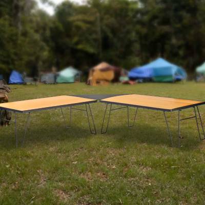 Overland Vehicle Systems - Overland Vehicle Systems 30100030 Kick It Camp Table Wood Base & Storage Bag