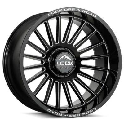Lock Off-Road - Lock Off-Road INVASION-2187GBM LE06 Invasion 20x10 8x170 -18mm Black/Milled