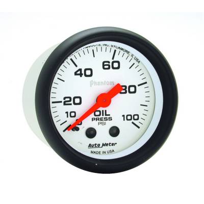 AutoMeter - AutoMeter 5721 Phantom Mechanical Oil Pressure Range 0-100PSI 2-1/16"