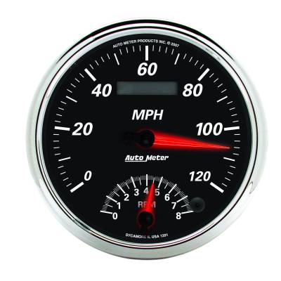 AutoMeter - AutoMeter 1291 Designer Black II Speedometer/Tachometer 5" Gauge 8K RPM/120mph
