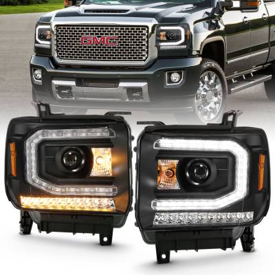 Anzo USA - Anzo USA 111485 Projector Headlight Set for 16-19 Sierra 1500