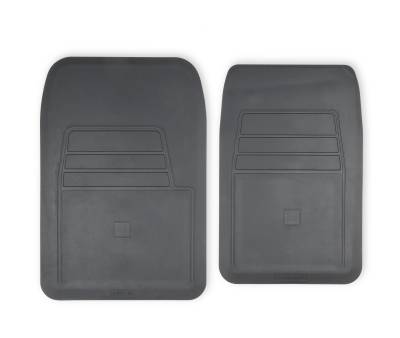 Brothers Trucks - Brothers Trucks 05-200 Black Rubber Floor Mat Set Pair for 88-98 Chevy/GMC
