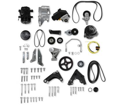 Holley - Holley Performance 20-163BK Accessory Drive Belt Kit for 1900 GM Car LS 294-427