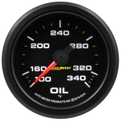 AutoMeter - AutoMeter 9240 Extreme Env Oil Temp w/PK & WRN 340-DEG F 2-1/16" Stepper Motor