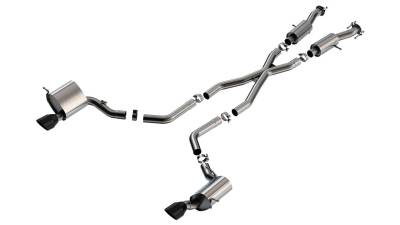 Borla - Borla 140632CB S-Type Cat-Back Exhaust Single Split RR Exit for 15-21 G Cherokee