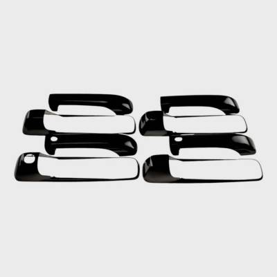 Trim Illusion - Trim Illusion DH6275BLK Front/Rear Door Handle Covers Black for RAM Trucks