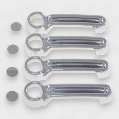 Trim Illusion - Trim Illusion DH122 Front/Rear Door Handle Covers Chrome for Wrangler JK