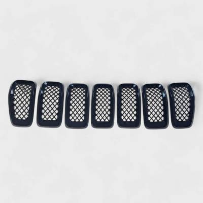 Trim Illusion - Trim Illusion ABS6473BLK Black Front Grille Overlay for 14-18 Jeep Cherokee