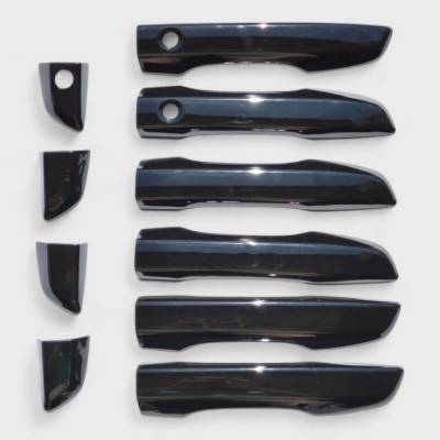 Trim Illusion - Trim Illusion DH6238BLK Front/Rear Door Handle Covers Black Honda Civic