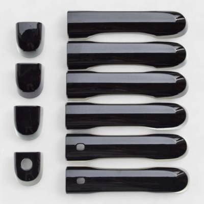 Trim Illusion - Trim Illusion DH6272BLK Front/Rear Door Handle Covers Black for Jeep Renegade