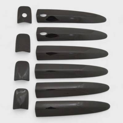 Trim Illusion - Trim Illusion DH6307BLK Front/Rear Door Handle Covers Black for Leaf/Sentra
