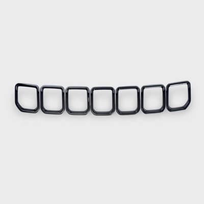 Trim Illusion - Trim Illusion ABS6591BLK Black Front Grille Overlay for 22-25 Jeep Compass